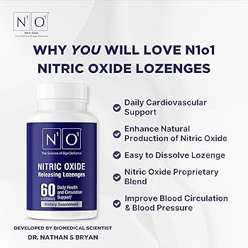 Amazon.com: N1O1 Nitric Oxide Lozenges - 60 Count - Nitric